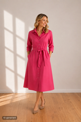 Blusenkleid - pink/pink
