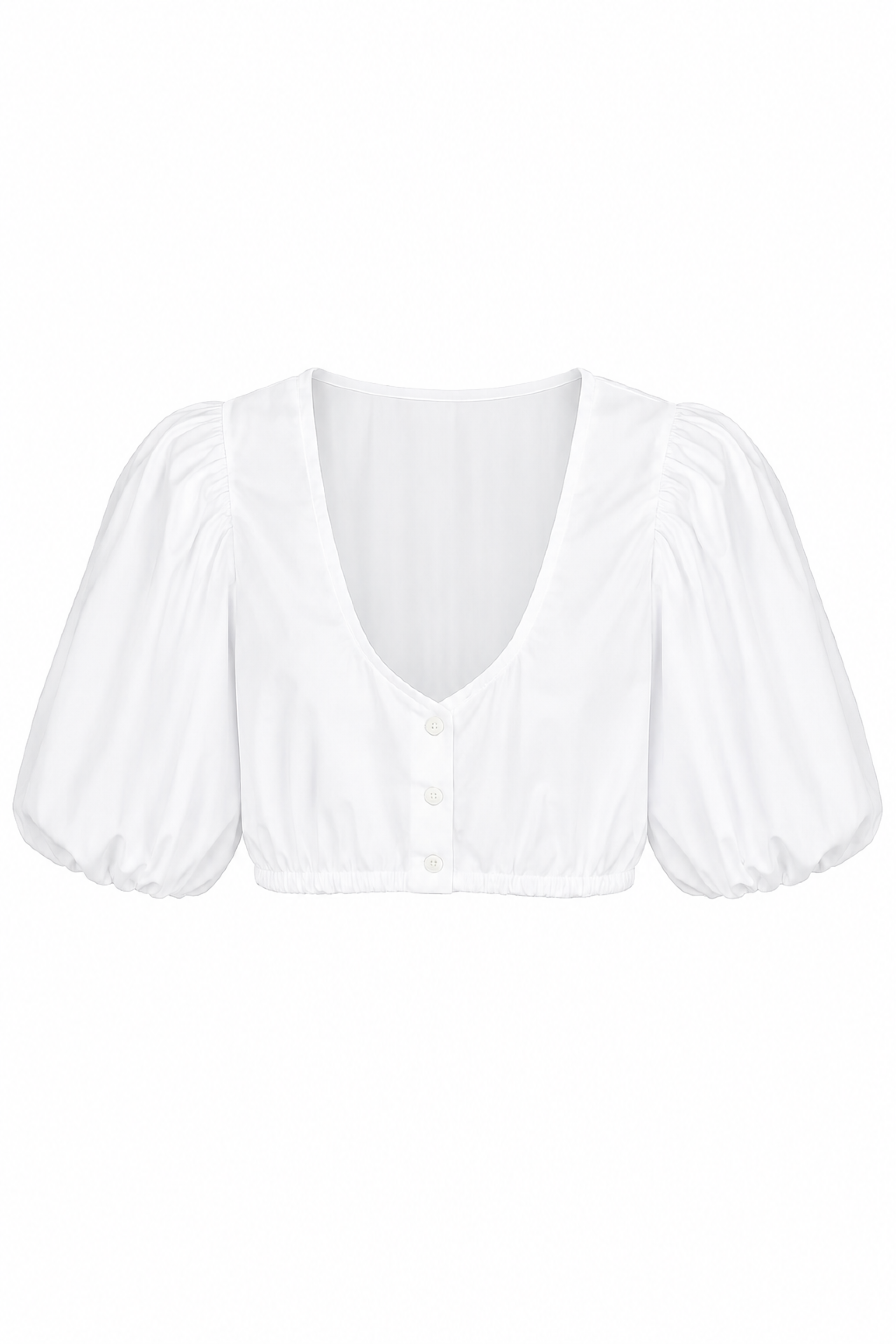 Dirndlbluse mit Ballonärmeln - 11/weiß
