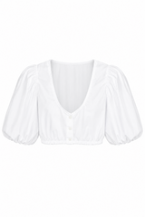 Dirndlbluse mit Ballonärmeln - 11/weiß