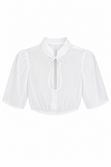 Dirndlbluse STELLA m. Tropfen-Ausschn - 01/ecru