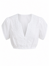 Dirndlbluse m. Spitze &amp; Tulpenarm