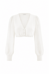 Dirndlbluse Langarm Chiffon