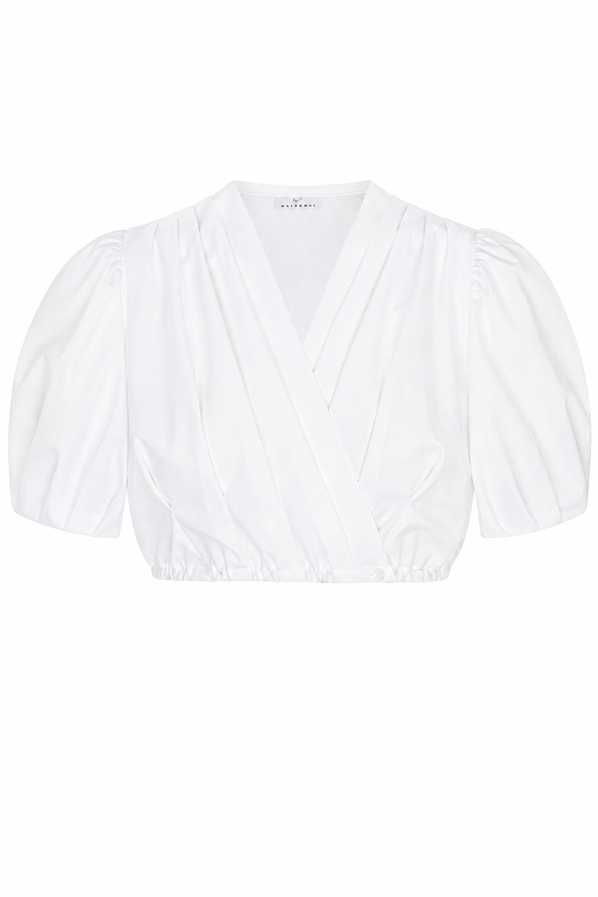 Dirndlbluse in Wickeloptik m. Puffarm