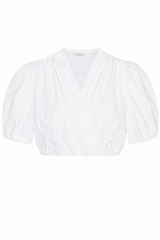 Dirndlbluse in Wickeloptik m. Puffarm