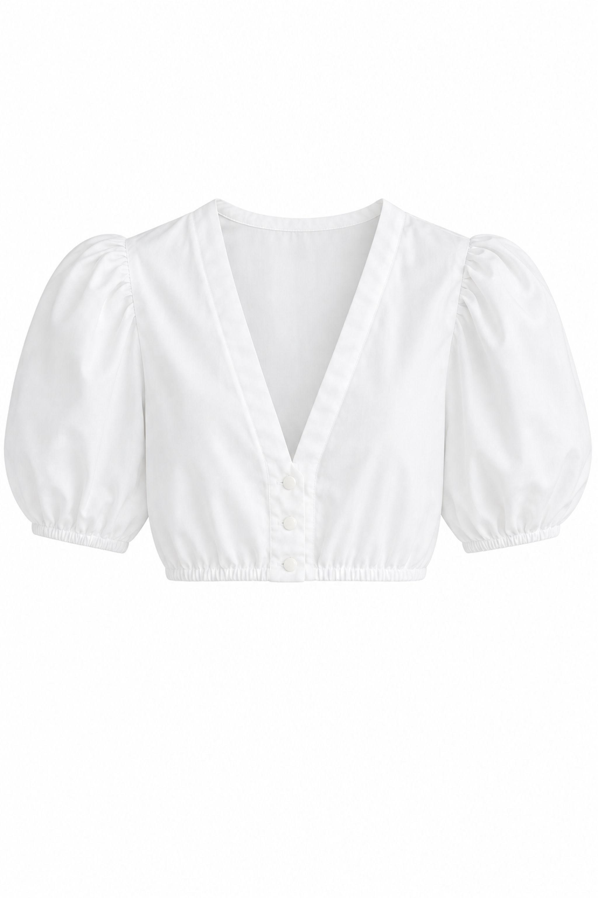 Dirndlbluse mit V-Ausschnitt + Puffarm