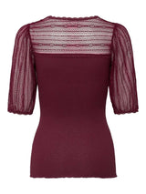 Halbarm Shirt BEATHA m. Spitze