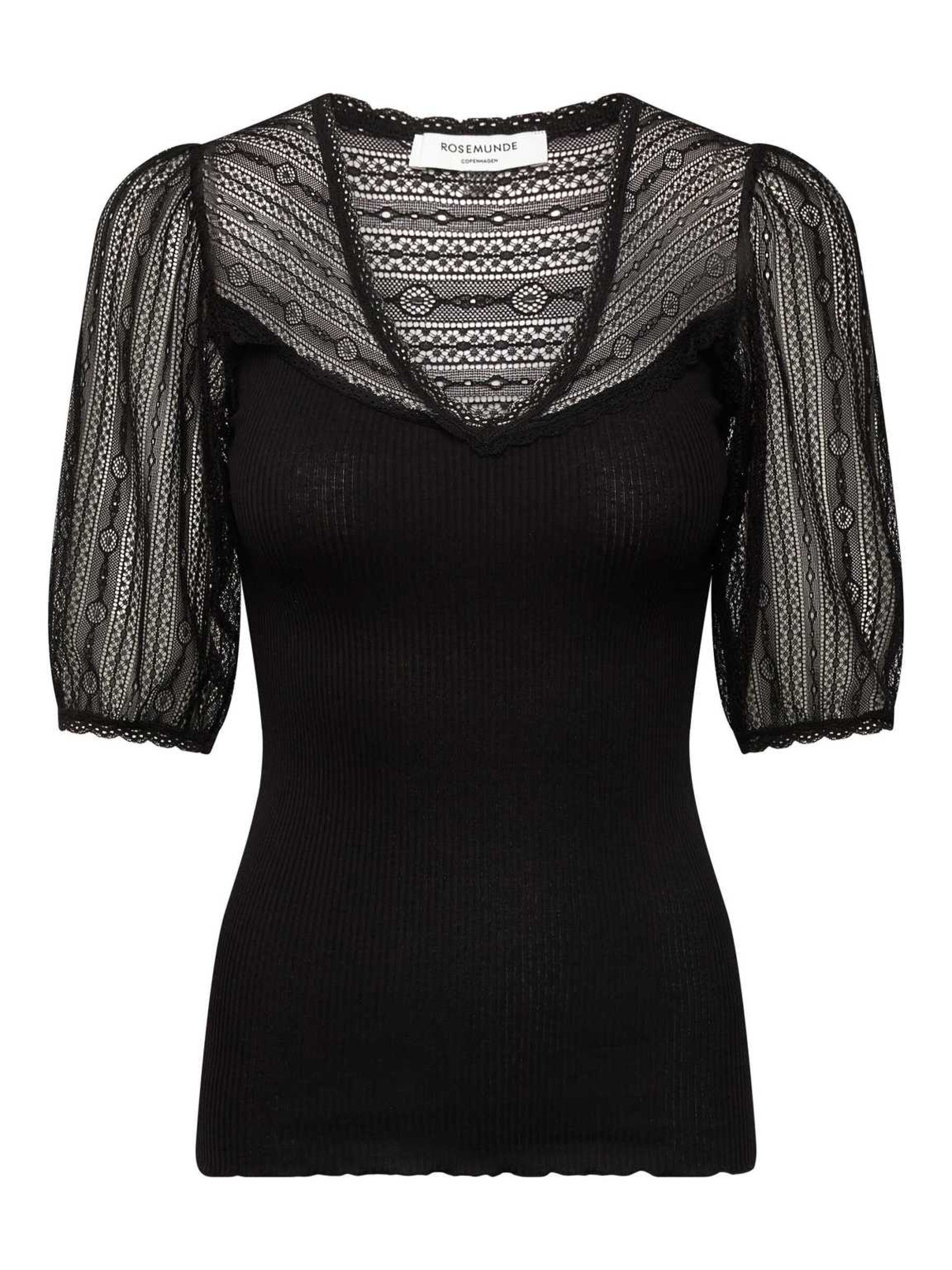 Halbarm Shirt BEATHA m. Spitze