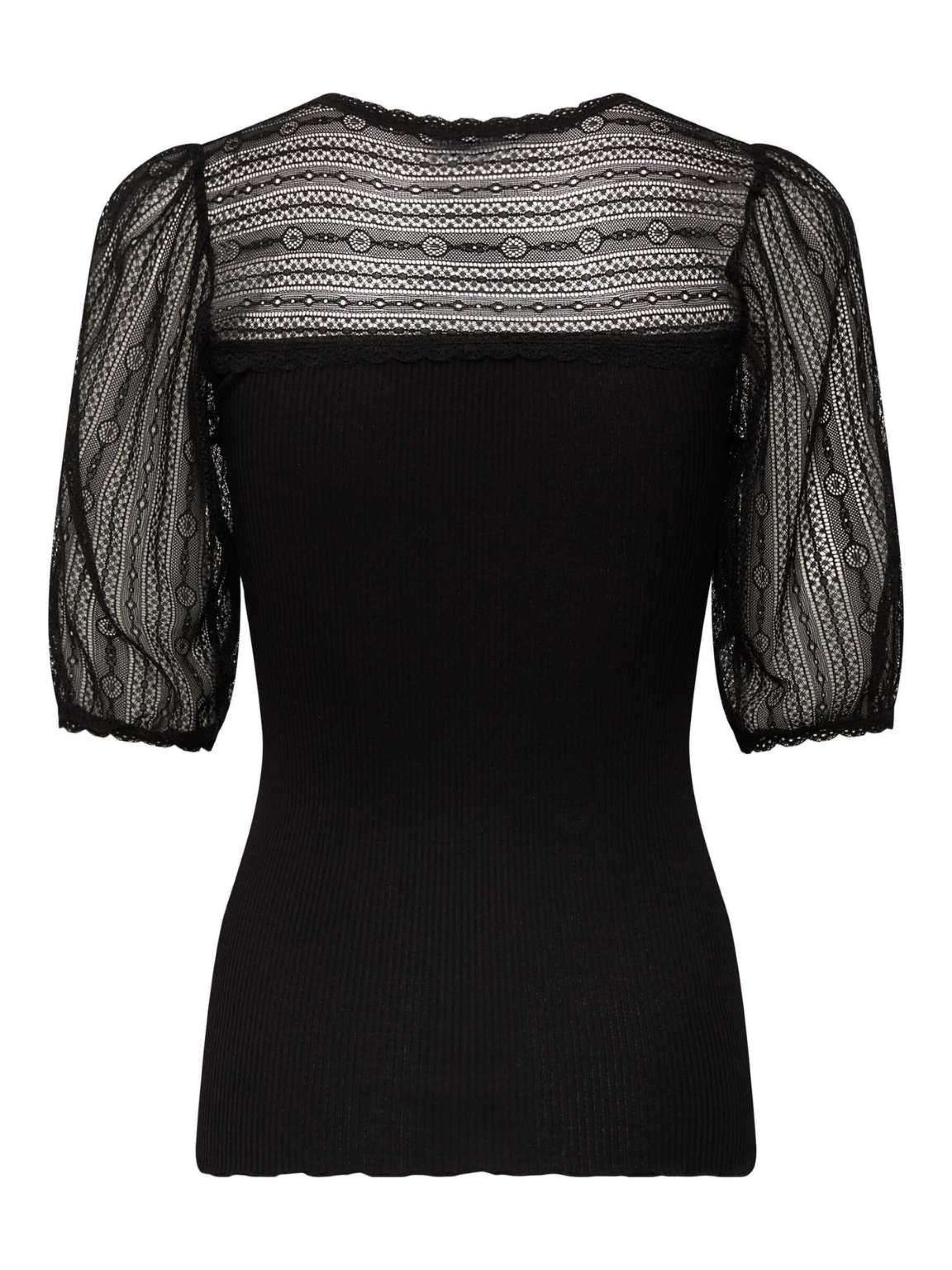 Halbarm Shirt BEATHA m. Spitze