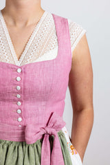 Dirndlbluse | V-Ausschnitt + Spitzenbesatz