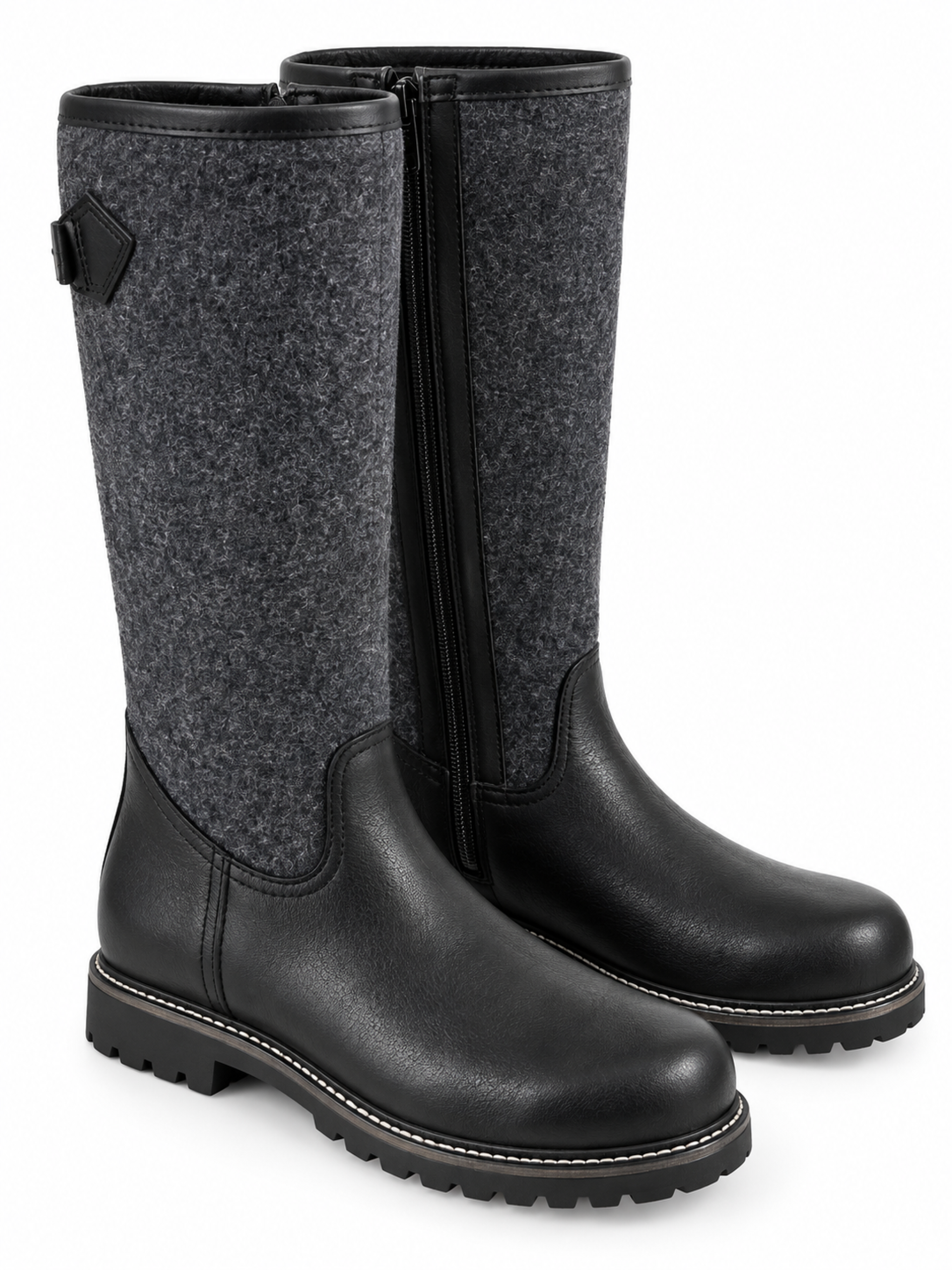 PANIOLO Loden Lammfell-Stiefel