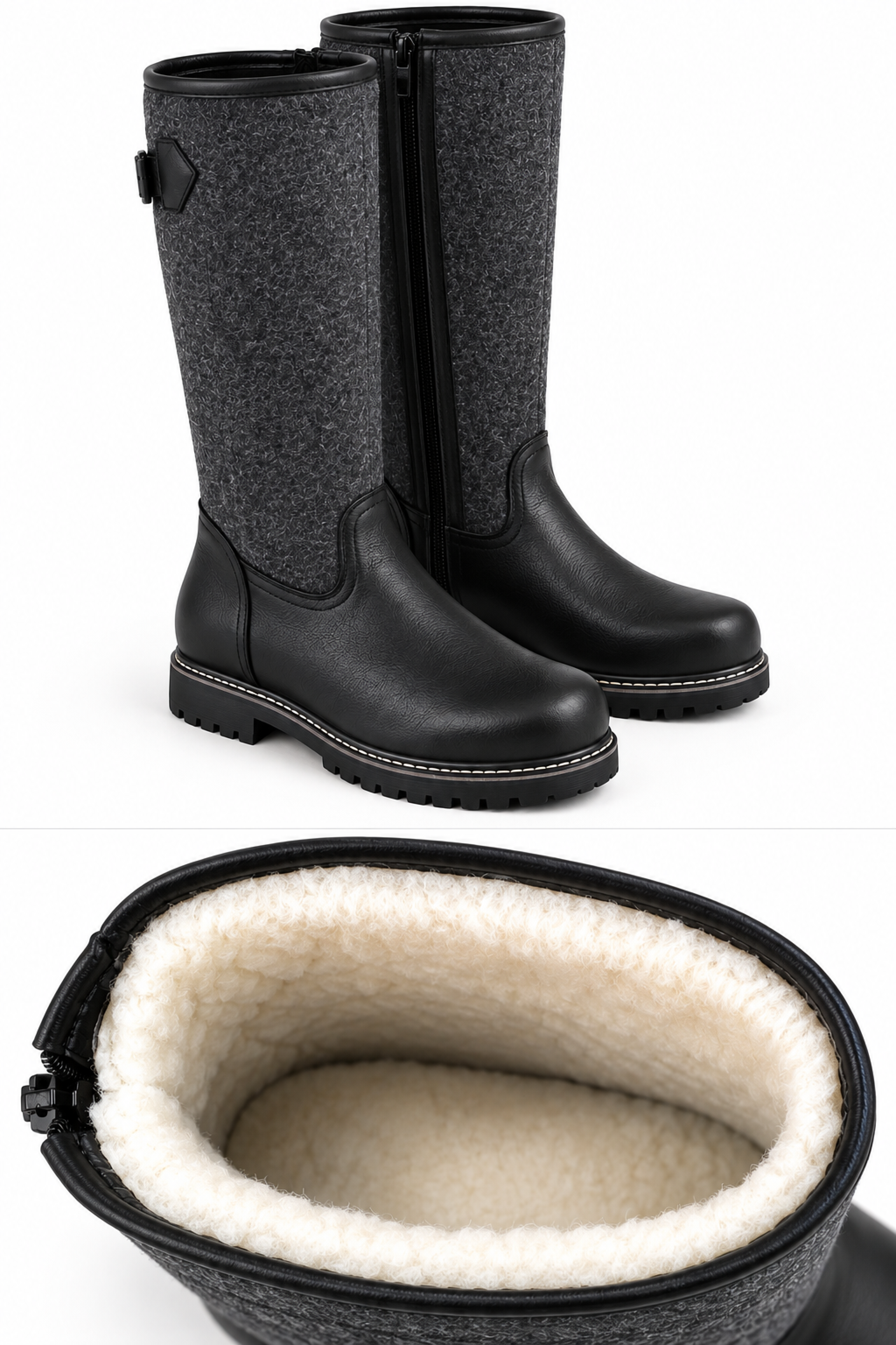 PANIOLO Loden Lammfell-Stiefel
