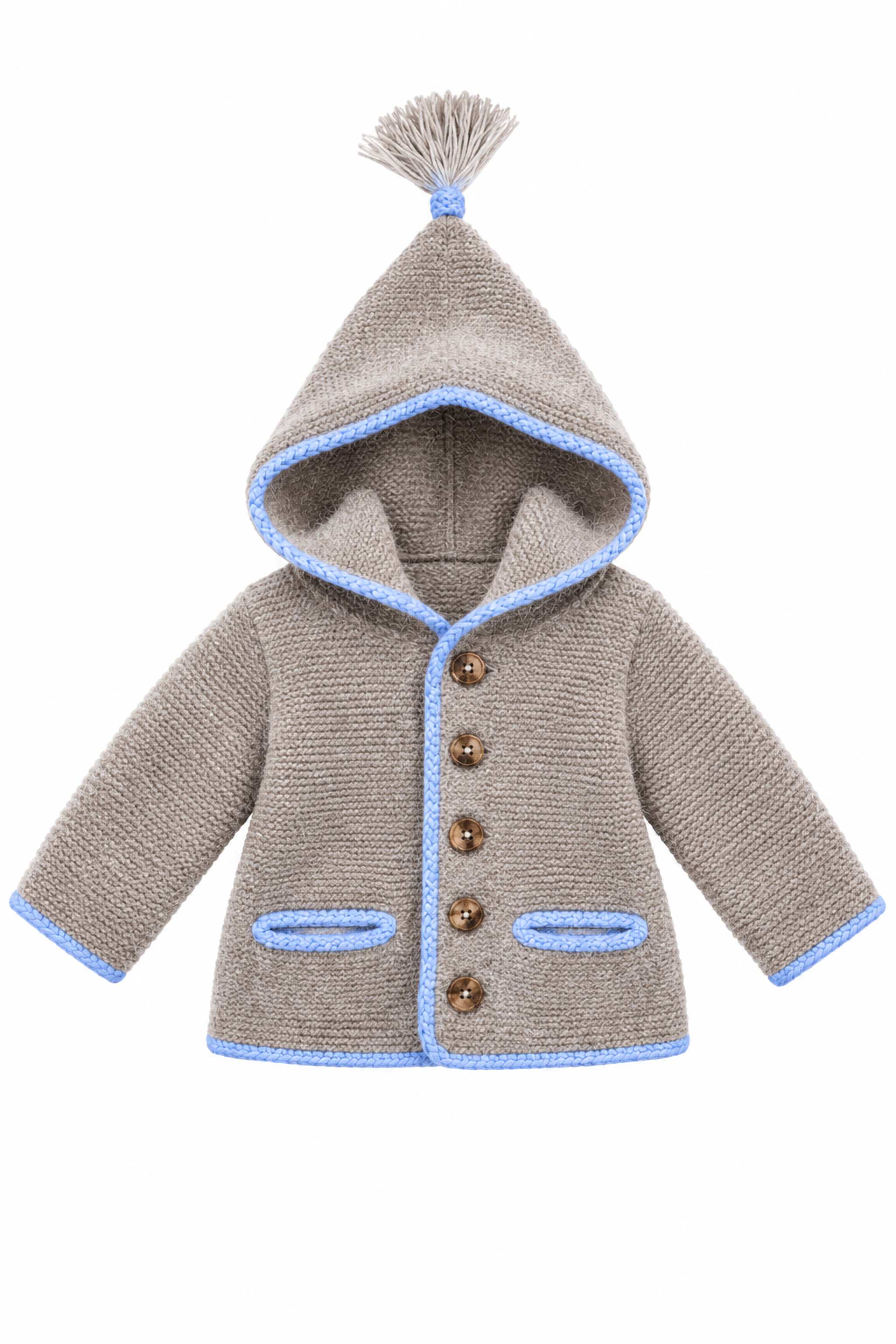 Kinder-Kapuzenstrickjacke KAROLO