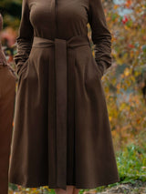 Cord-Kleid JOHANNA - 807/rehbraun