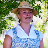 Dirndlbluse AMELI mit Kelchkragen und - 44/weiß