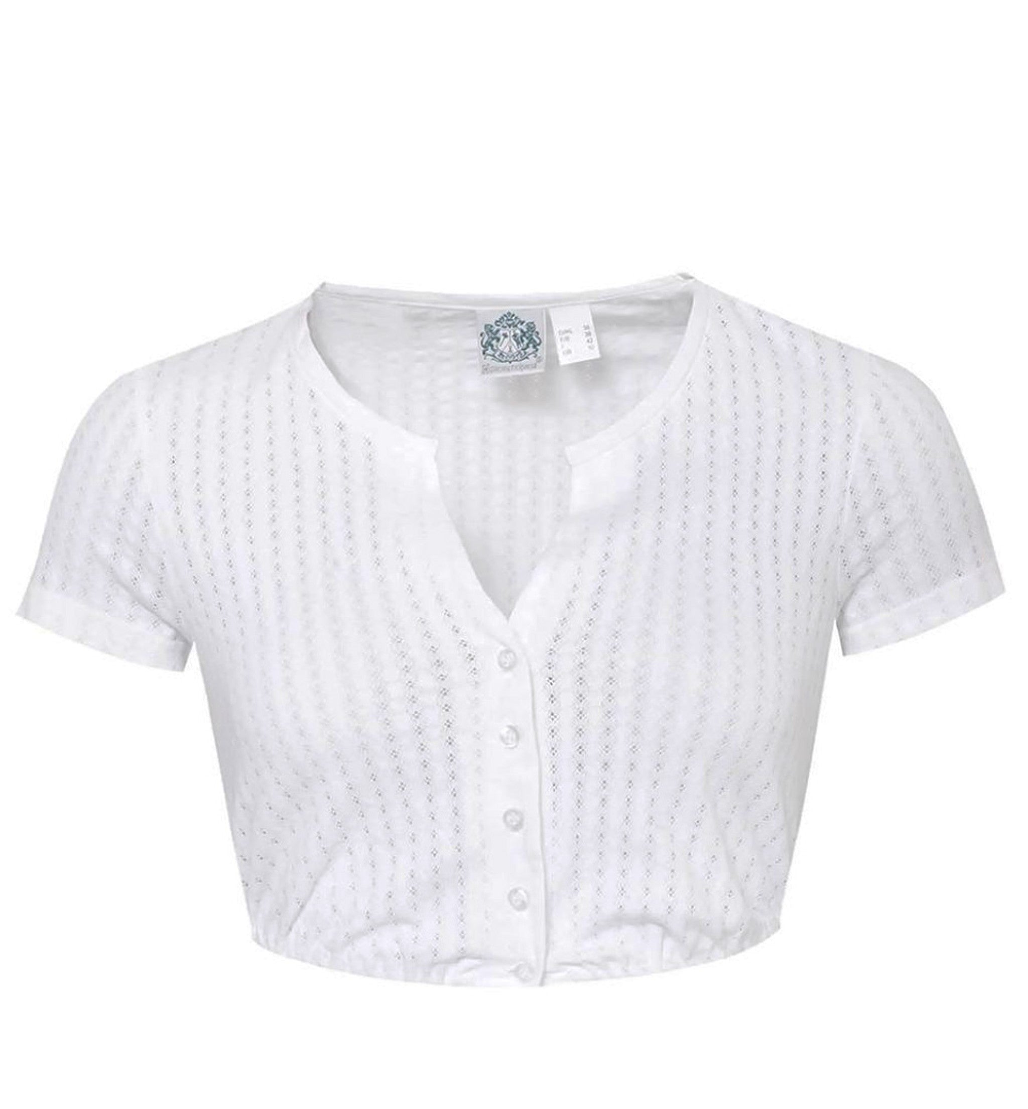 Dirndlbluse CAROLA kurzarm - 00/weiß
