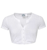 Dirndlbluse CAROLA kurzarm - 00/weiß