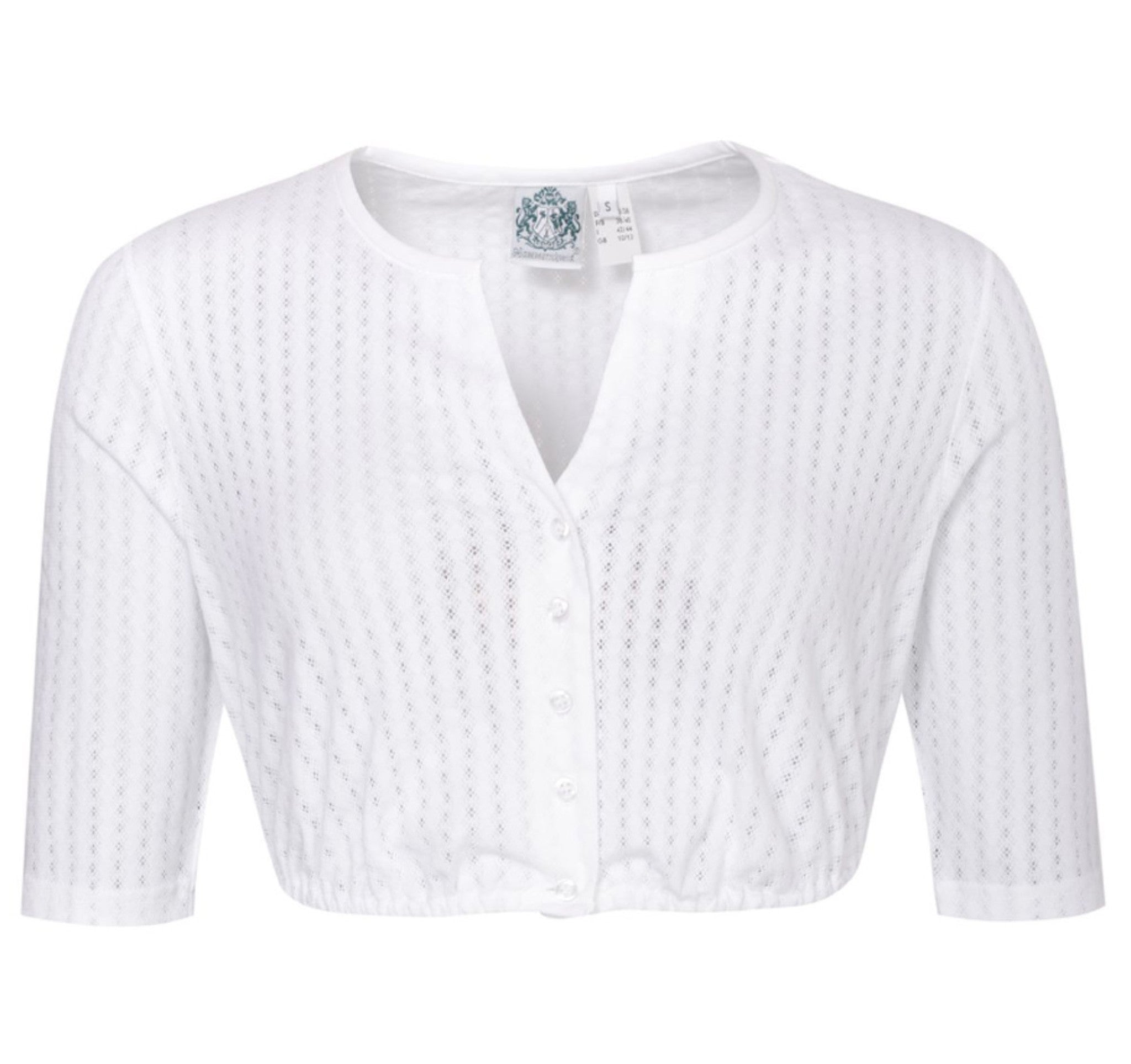 Dirndlbluse CAROLA Ellenbogenlang - 00/weiß