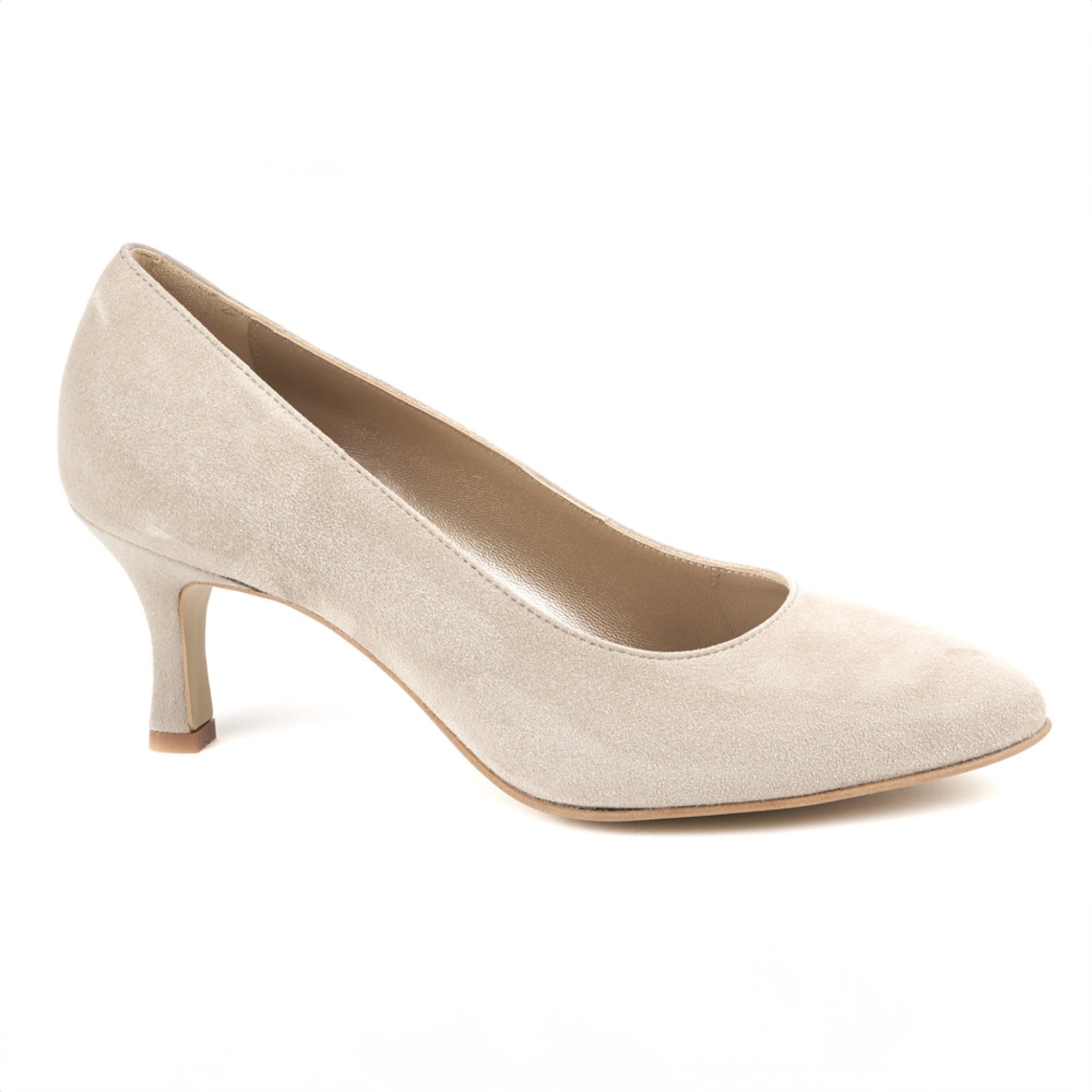 Damen Pumps aus Ziegenvelour - 06/beige