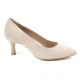 Damen Pumps aus Ziegenvelour - 06/beige