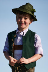 Kinder-Weste mit Hirschhornknöpfen - 5/grün