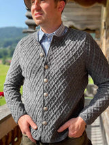 Strickjacke JOHANN - 013/grau