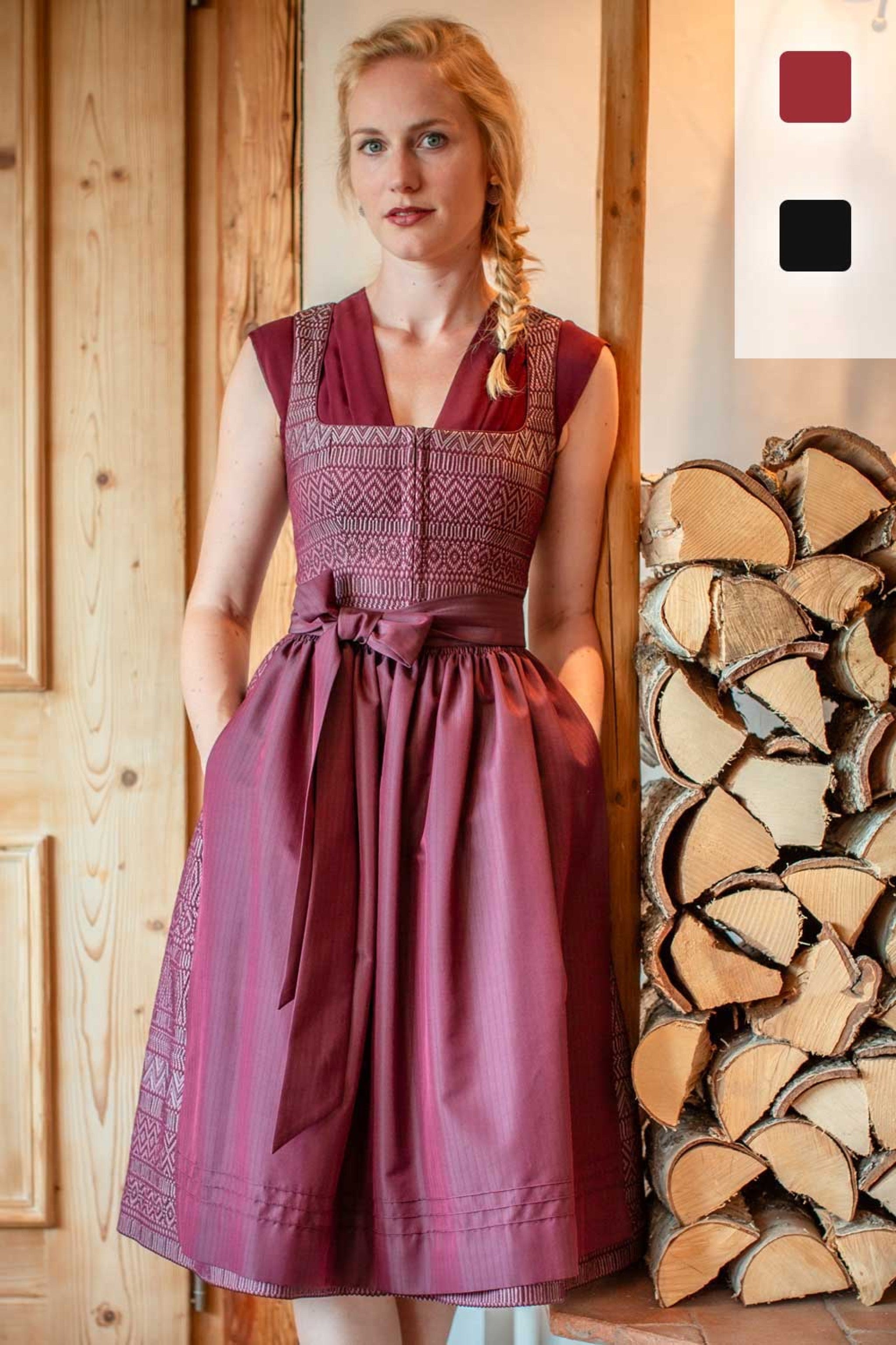 BellaSusi Dirndl AURELIA mit Boho-Muster