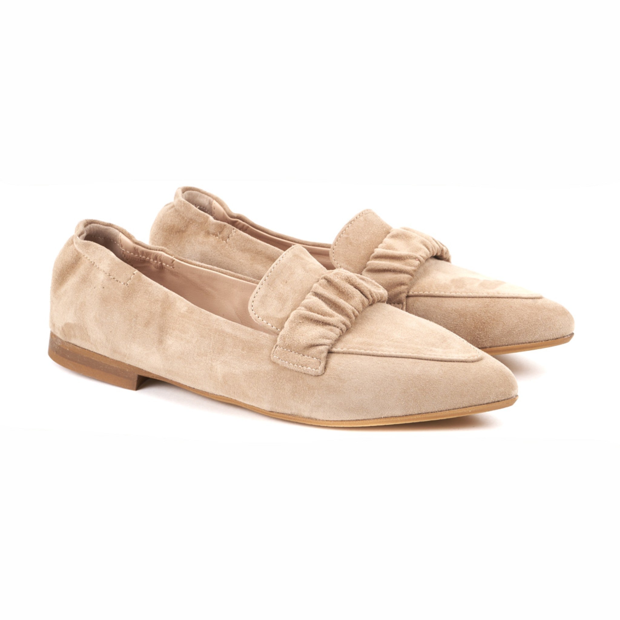 Damenslipper mit Gummiband / Ziegenve - 11/sand