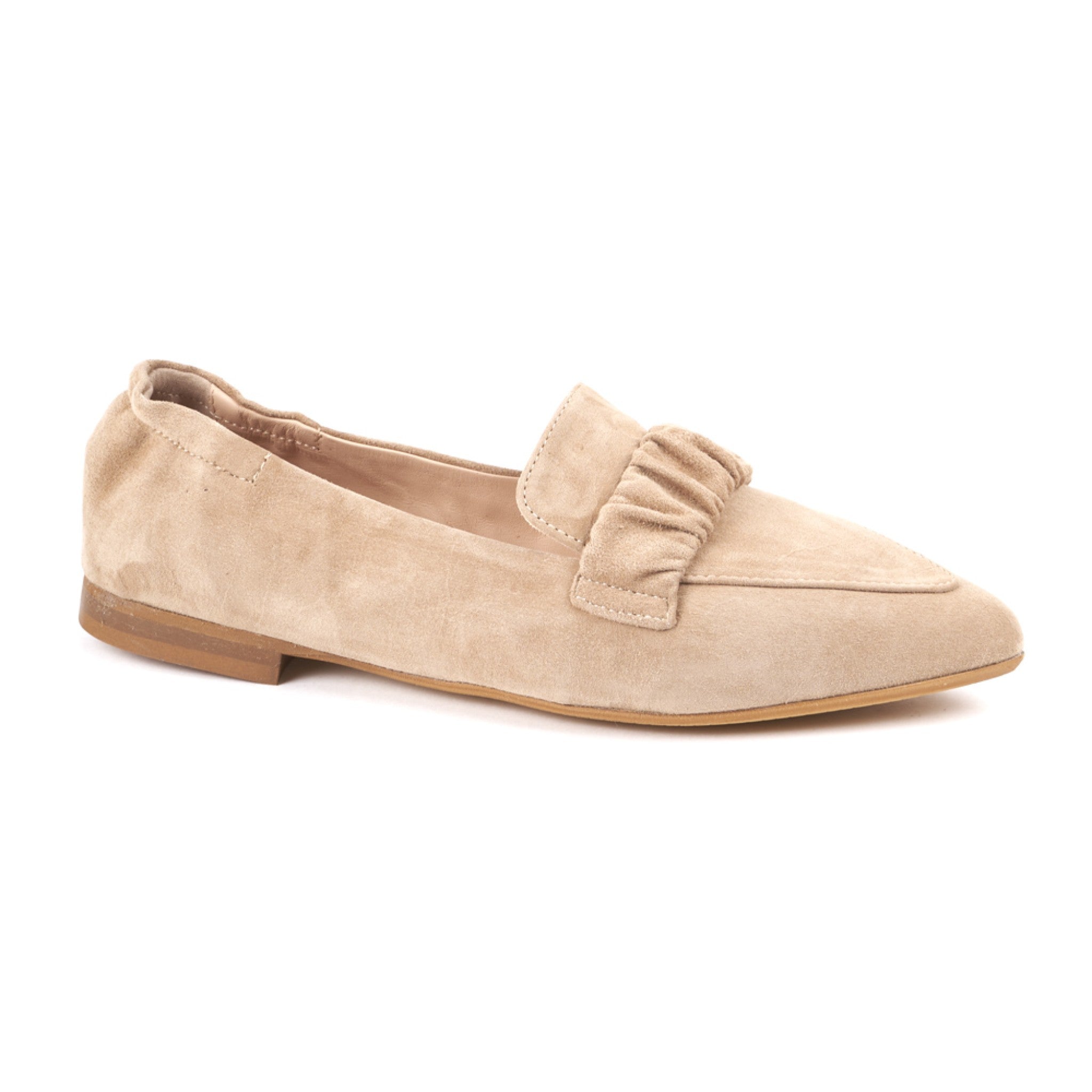 Damenslipper mit Gummiband / Ziegenve - 11/sand