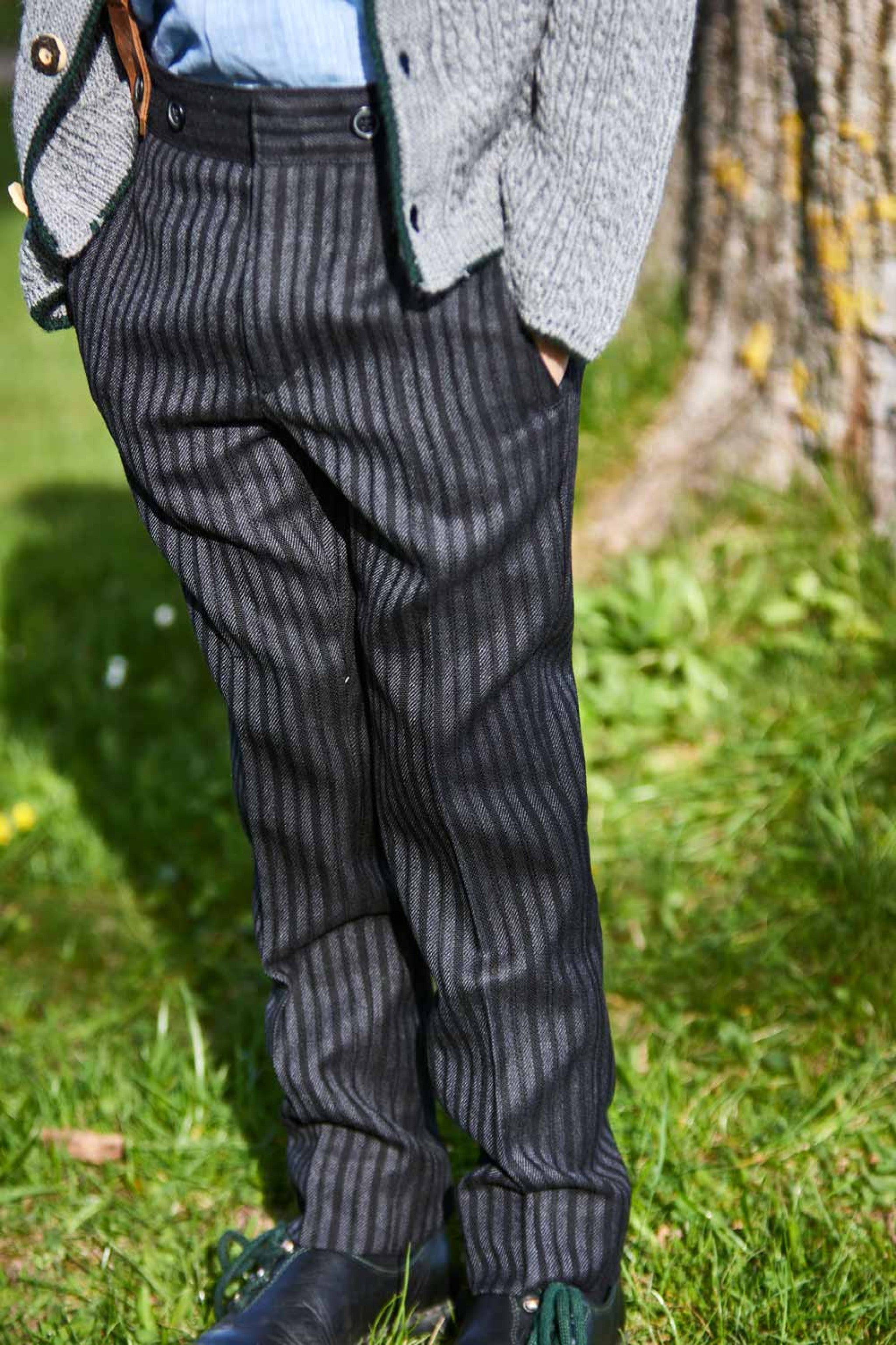 Kinder-Stresemannhose hochgeschnitten - 2/grau