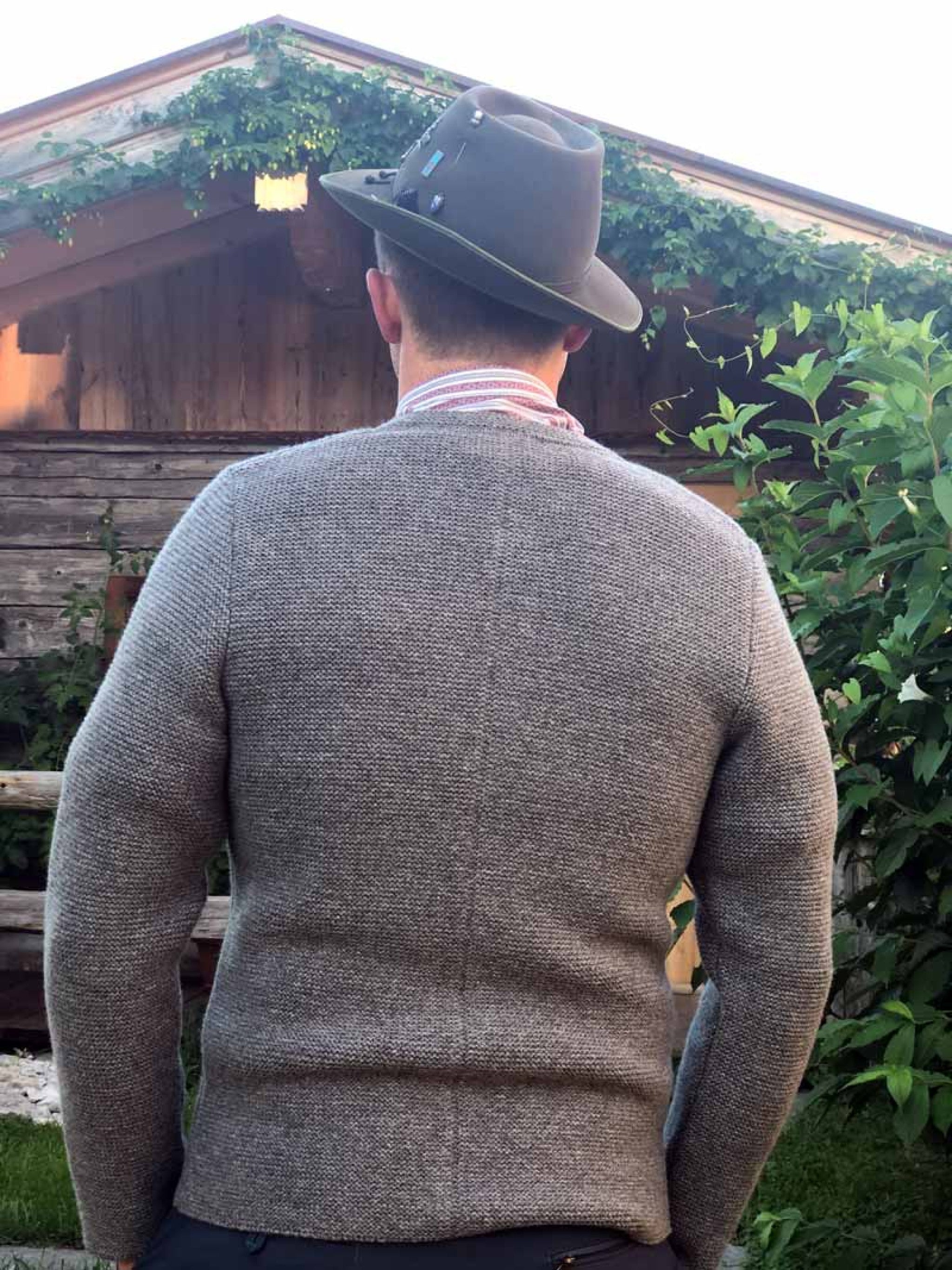 Herren-Strickjacke EUGEN - 3100/mittelgrau