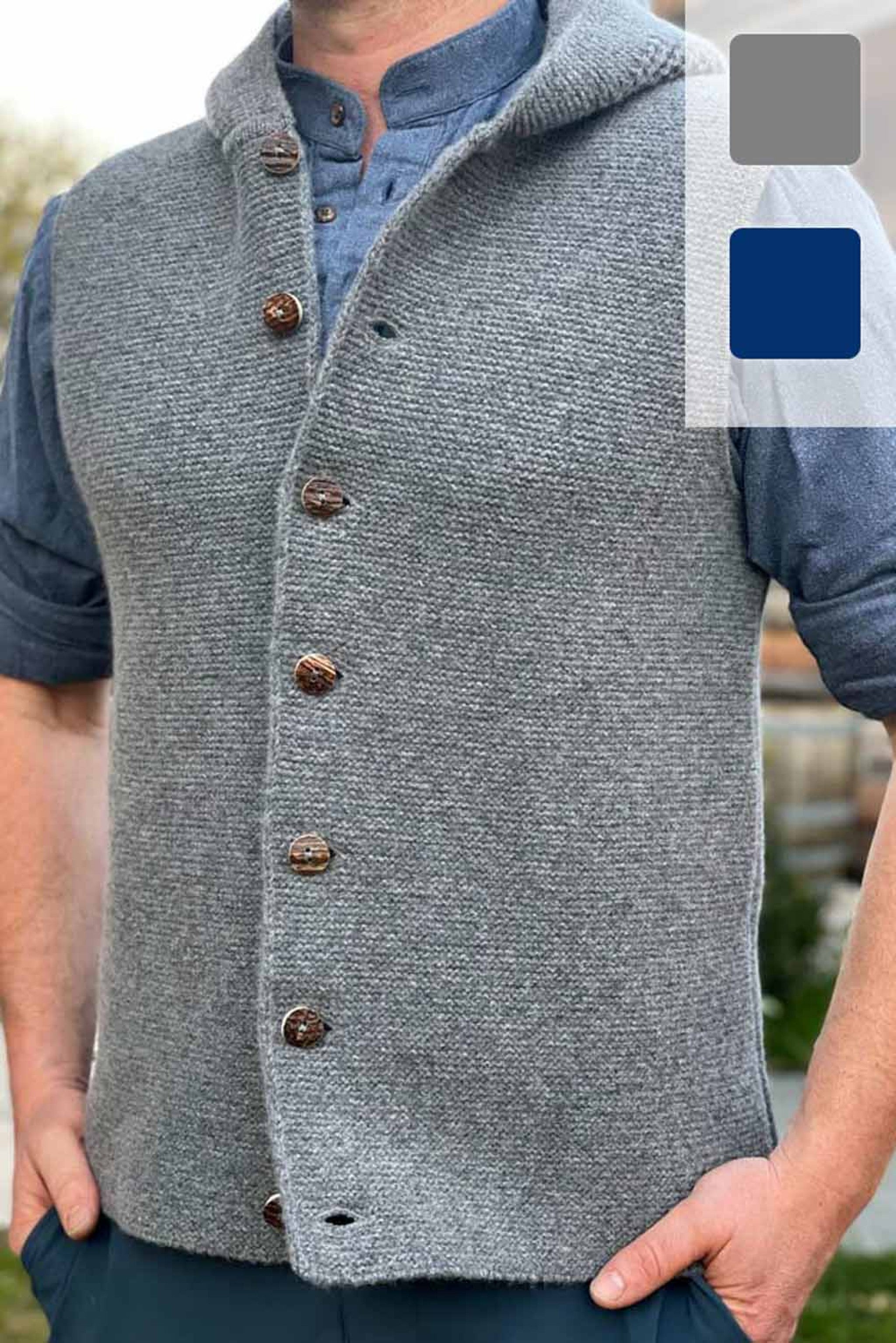 Herren-Kapuzenstrickjacke MICHI