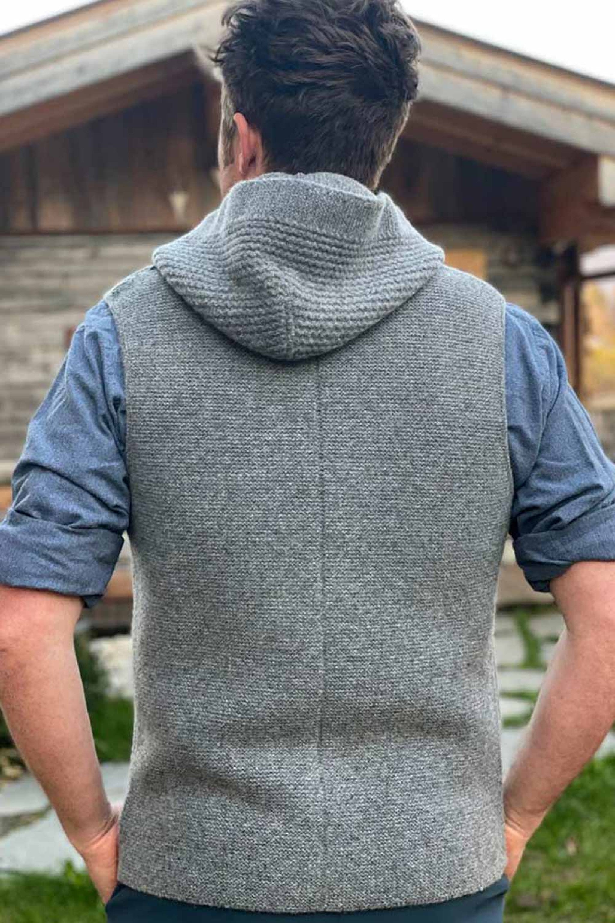 Herren-Kapuzenstrickjacke MICHI