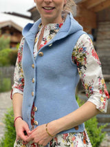 Damen-Kapuzenstrickweste SOFIA - 3510/perle
