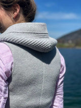 Damen-Kapuzenstrickweste SOFIA - 3510/perle