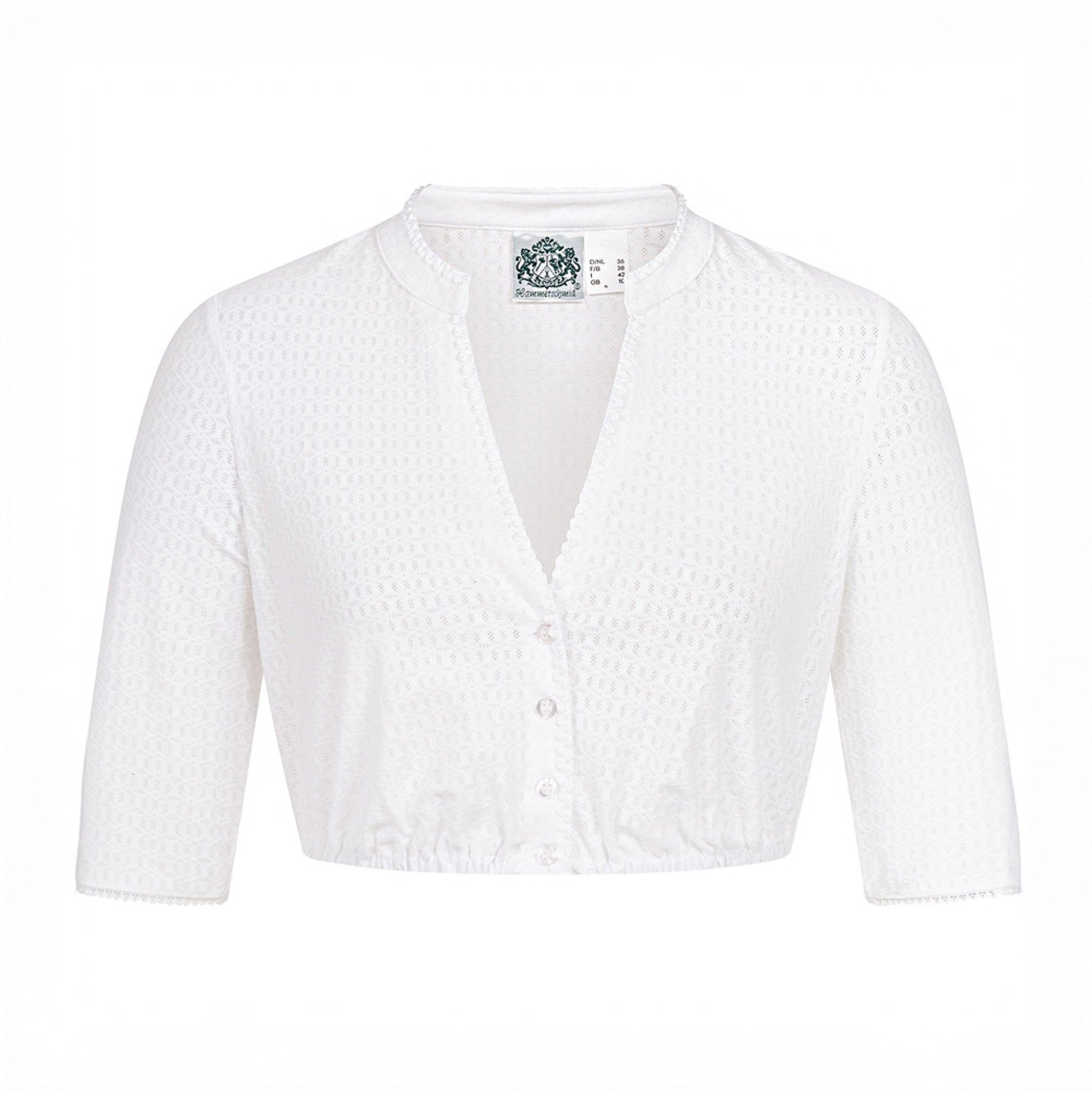 Dirndlbluse BETTY Ellenbogenlang - 00/weiß