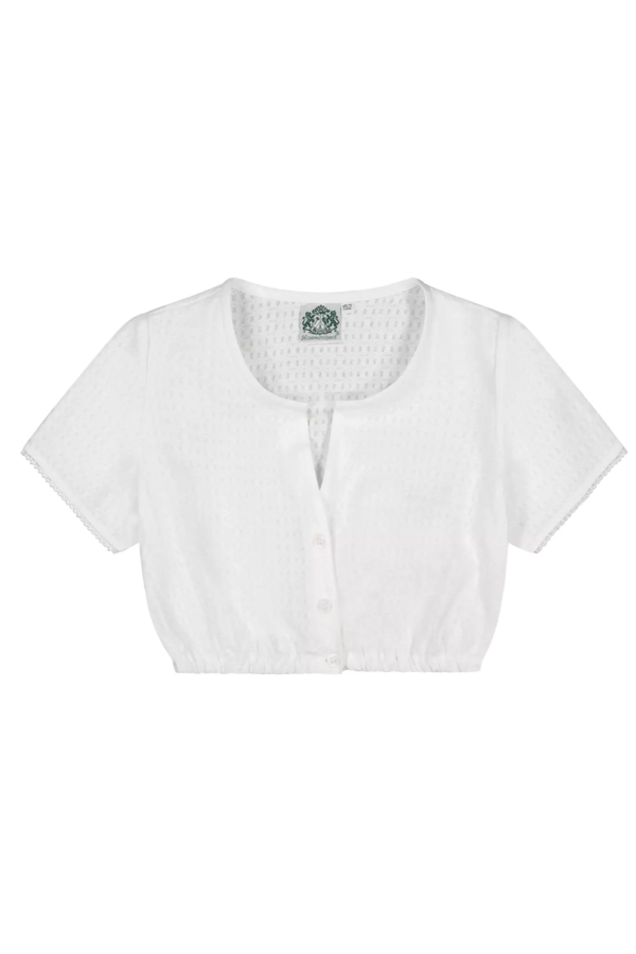 Kinder-Dirndlbluse ROSI (Kurzarm) - 00/weiß