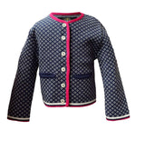 Ki-Strickjacke LYON - 49/blau gem.