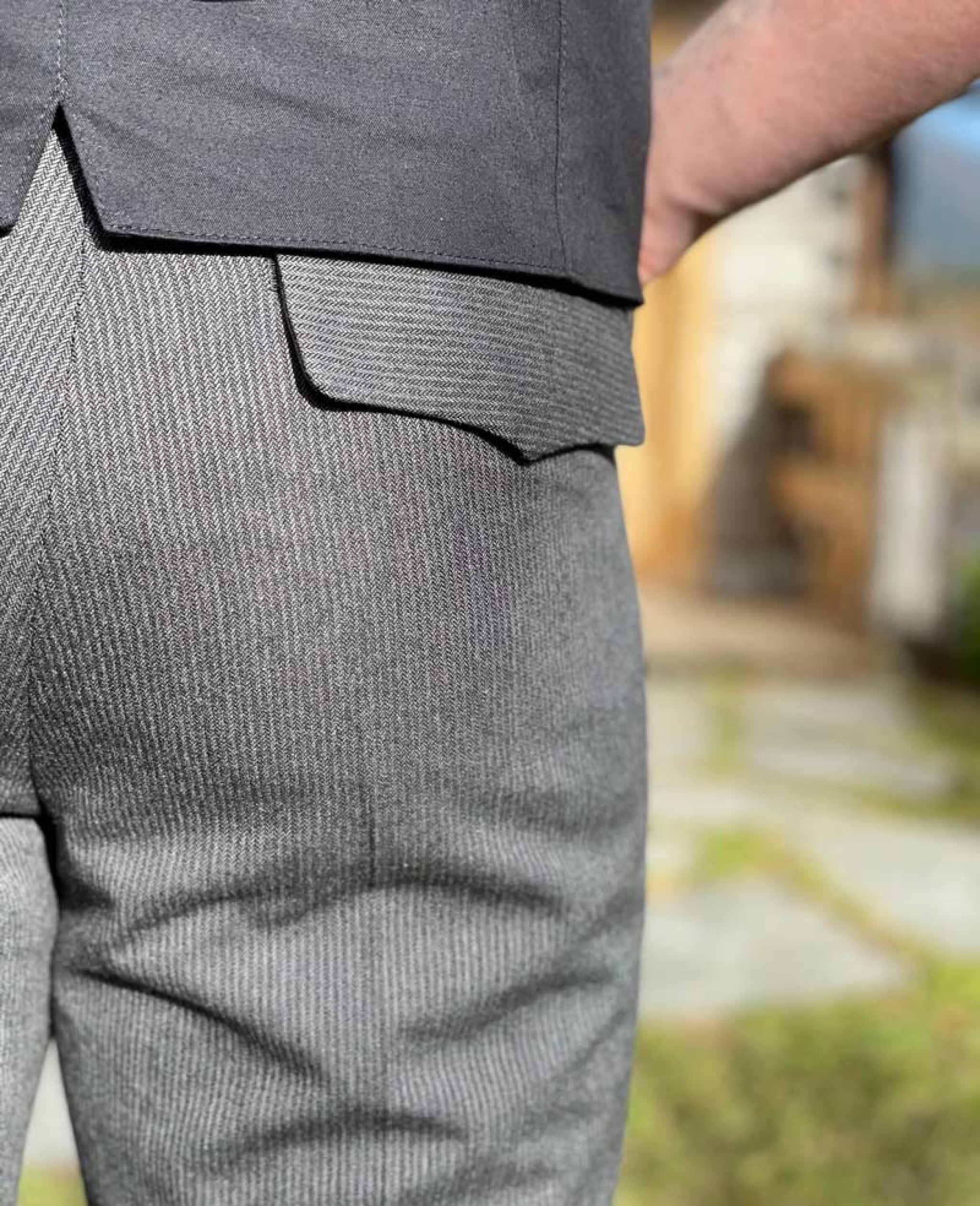 Hose STEFANO hochgeschn. - 013/grau