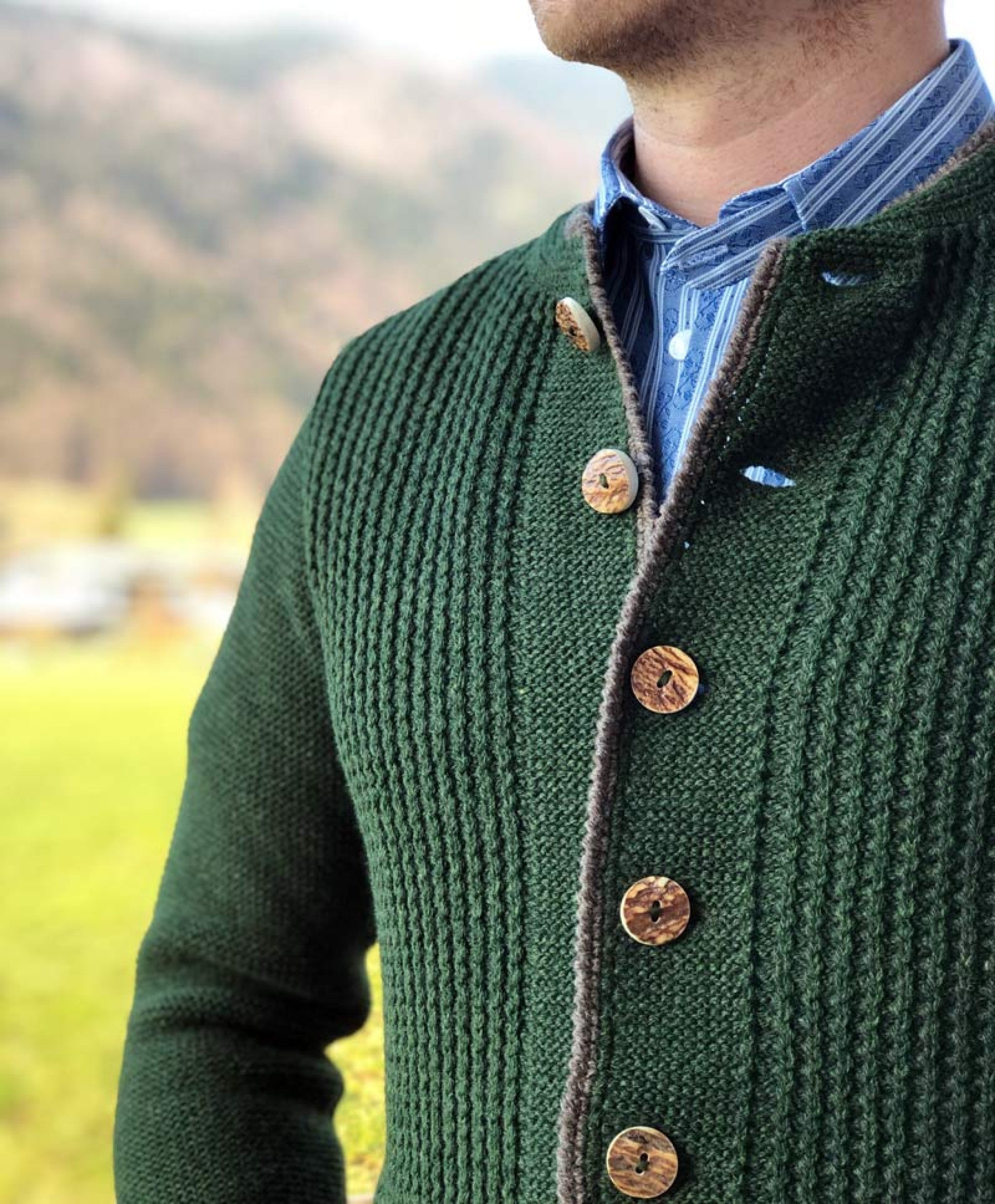 Herren-Strickjacke CASPAR lang