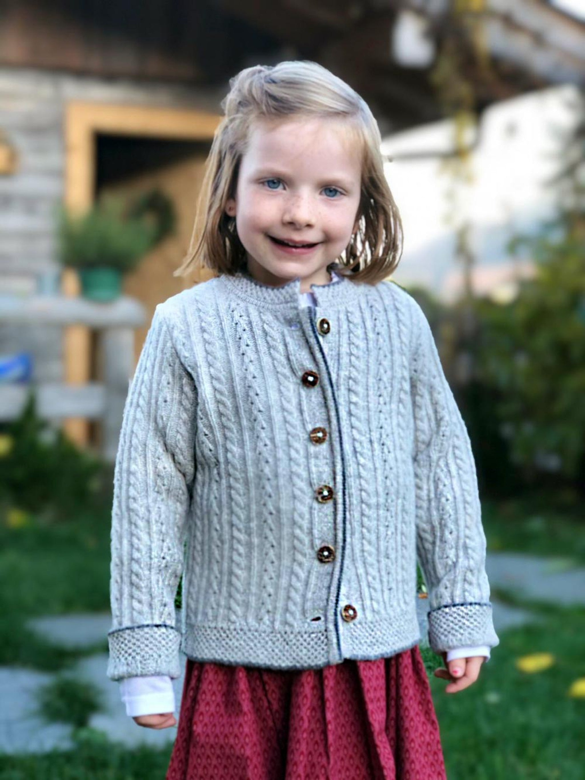 Kinder-Strickjacke DAGMAR - 3510/3100/grau