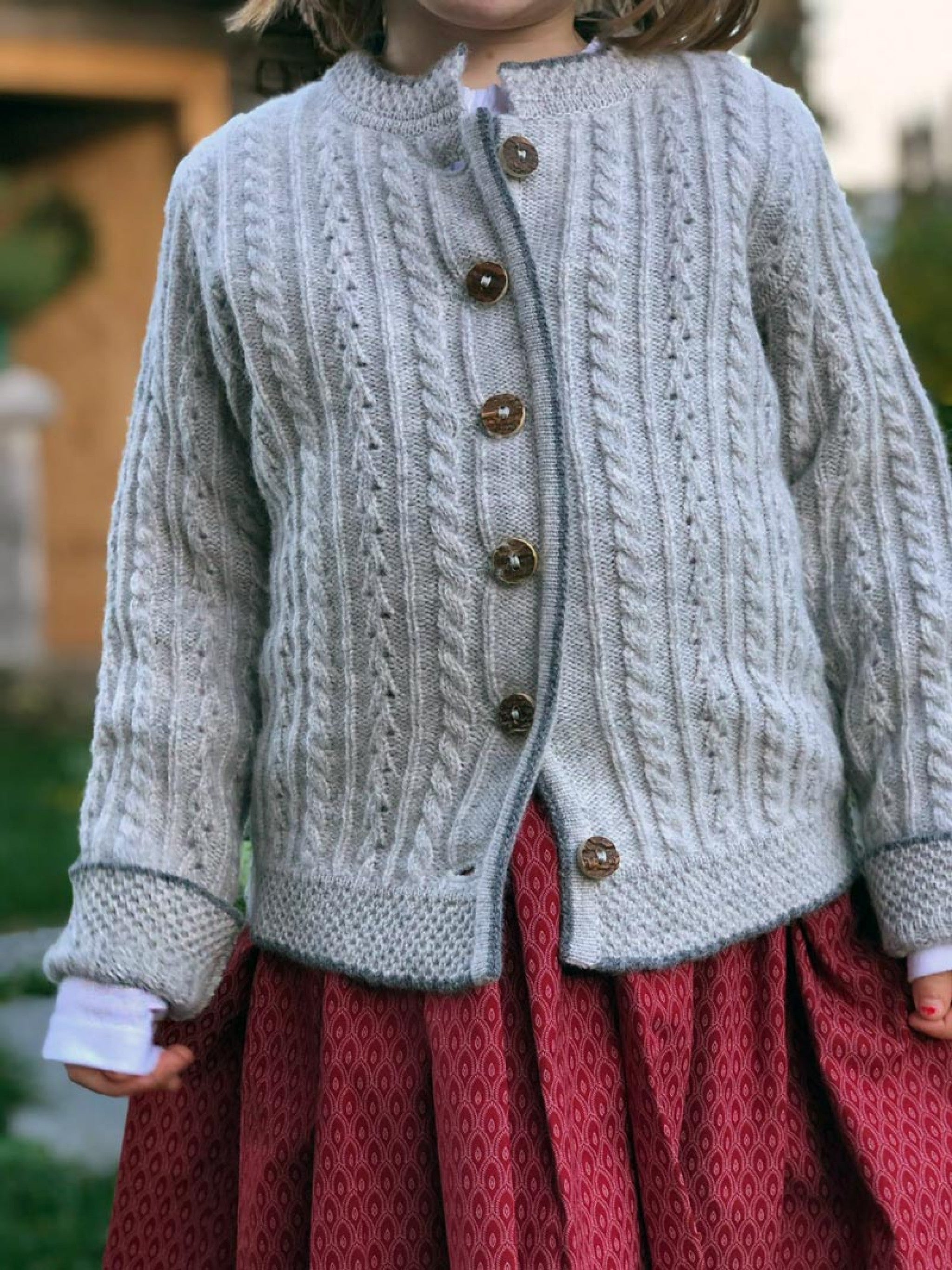 Kinder-Strickjacke DAGMAR - 3510/3100/grau