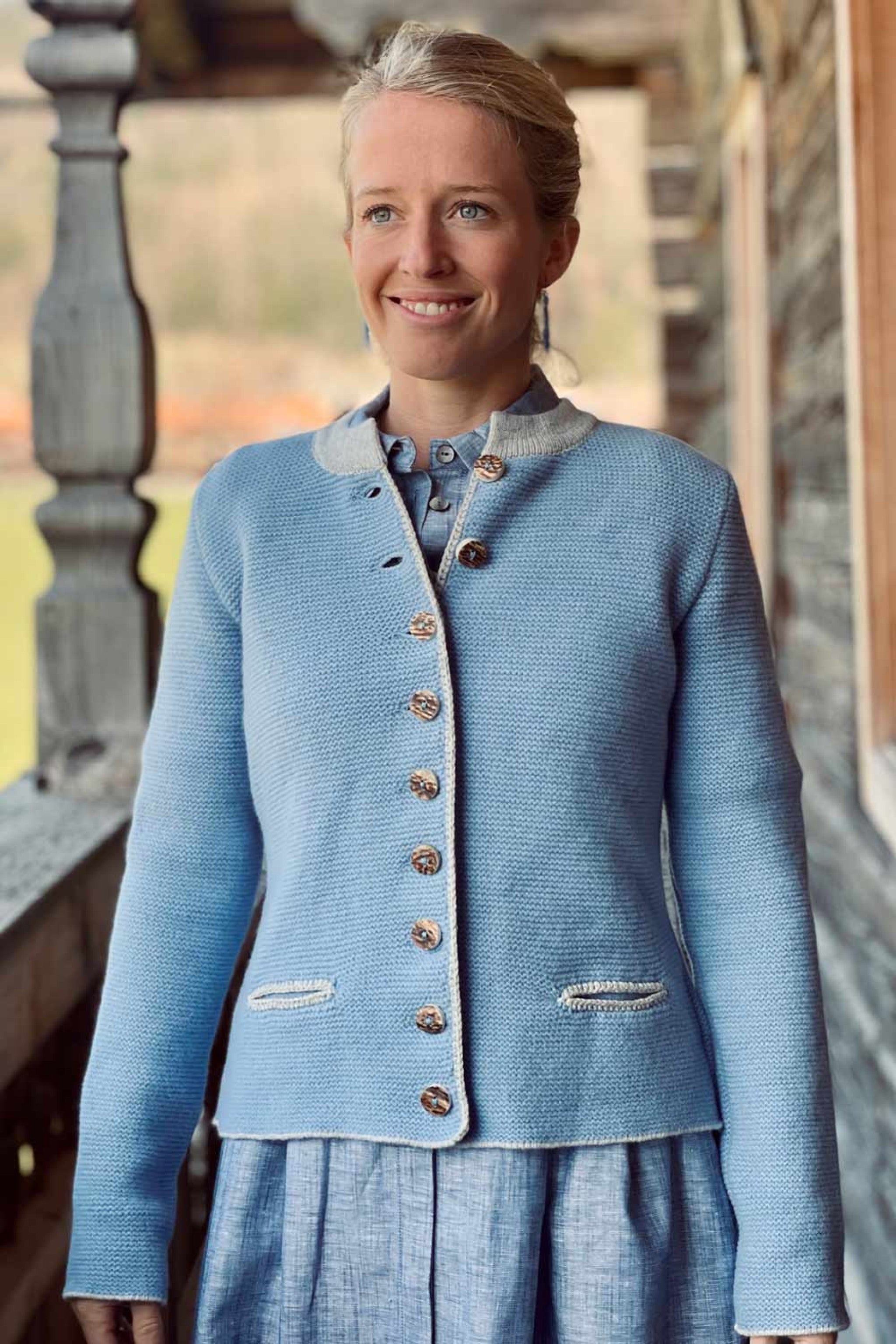 Damen-Strickjacke ASCHAU - 3190/3595/35/arktis-neb