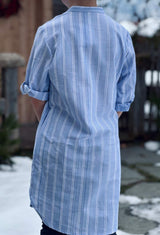 Ki-Pfoadkleid VOGELSEE gestreift - 41/hellblau