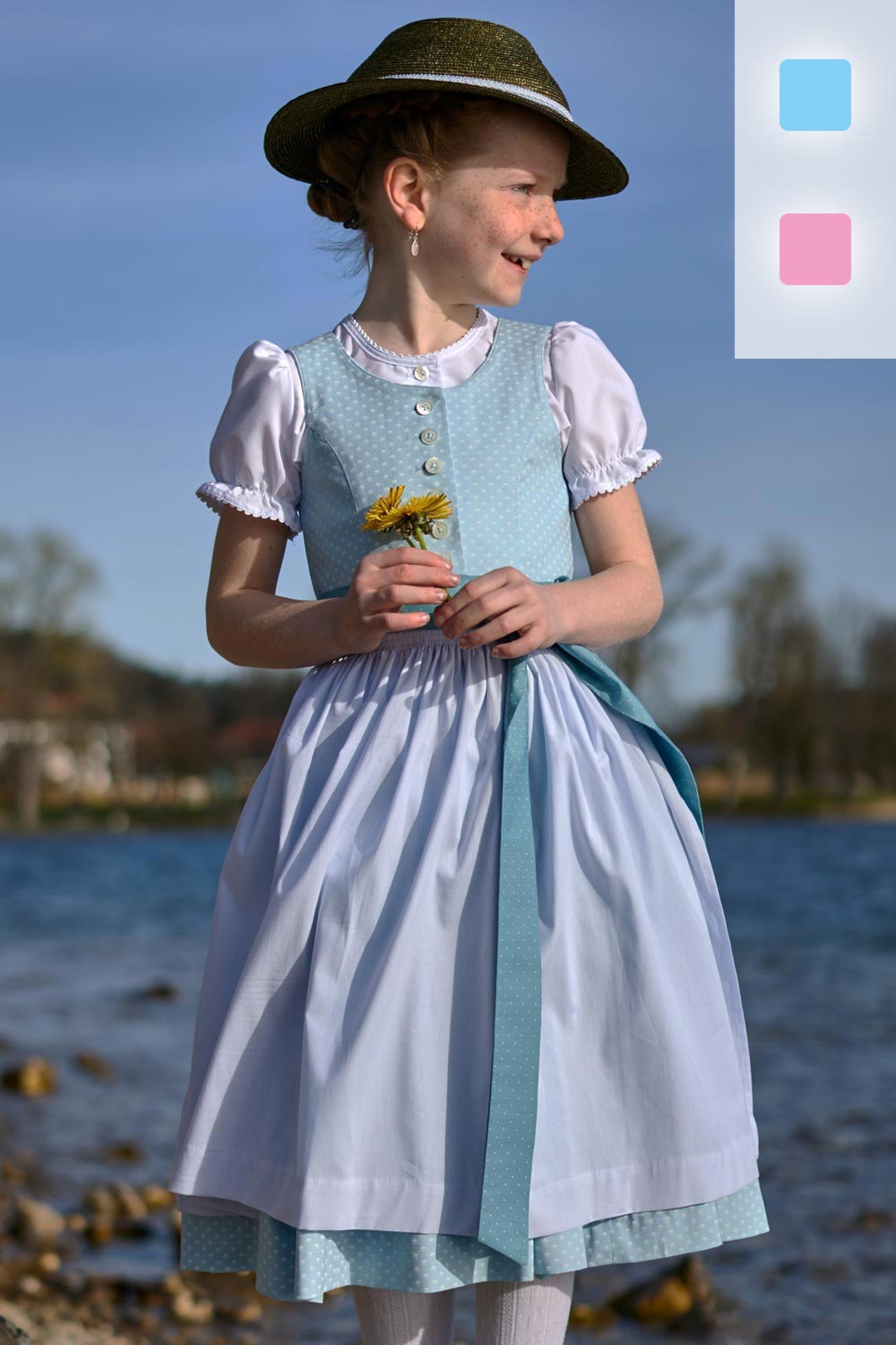 Ki-Dirndl BERGSEE (inkl. Bluse und Sc - 41/hellbla