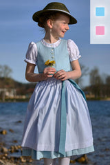 Ki-Dirndl BERGSEE (inkl. Bluse und Sc - 41/hellbla