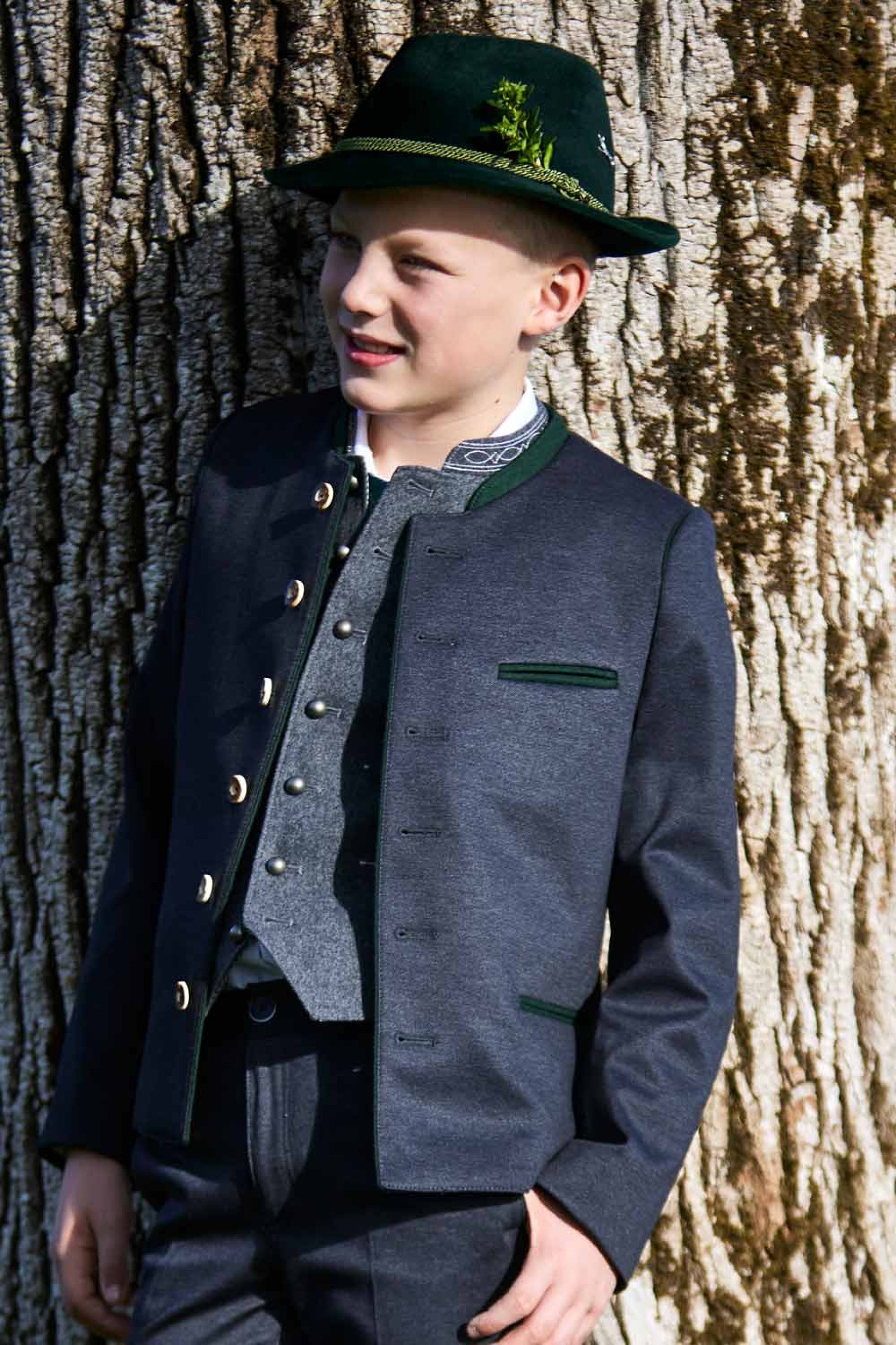 Kinder-Joppe mit Riegel Jersey - 3/anthrazit