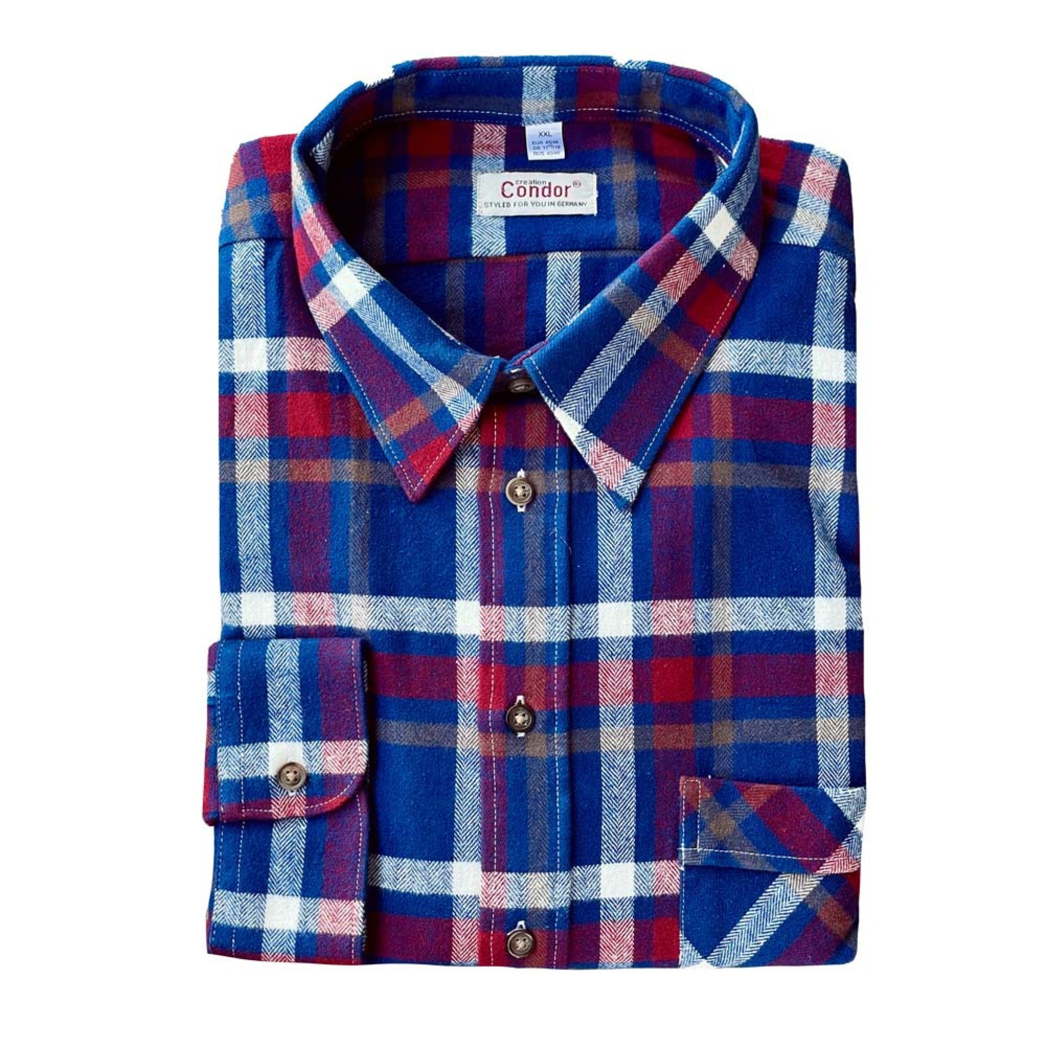 Hemd LK Flanell Tartan-Karo (Comfort - 34/mittelro