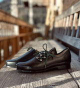 Buama-Haferlschuhe mit grünen Bändern - 180/Classi
