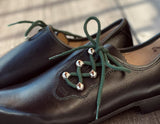 Buama-Haferlschuhe mit grünen Bändern - 180/Classi