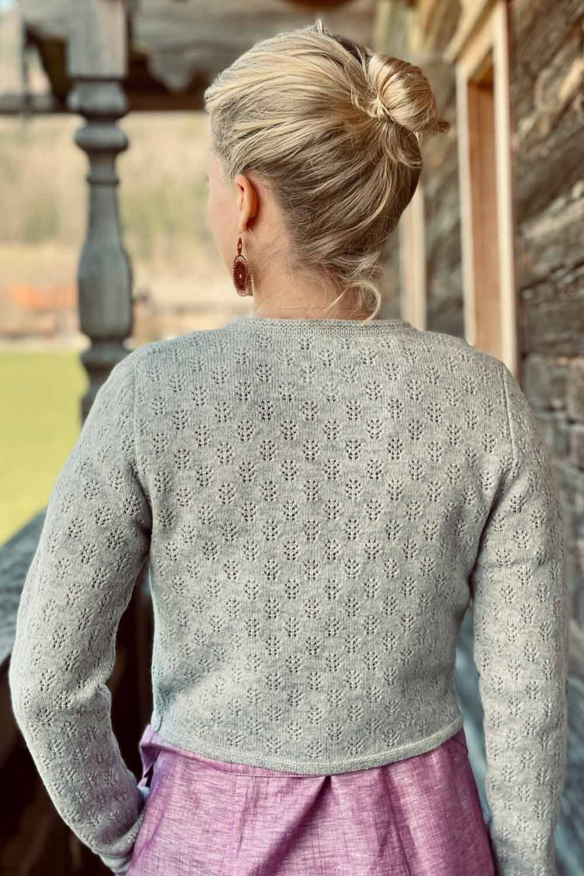 Damen-Strickjacke HABER mit Lochmuste